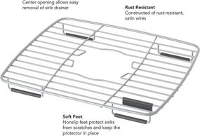 img 2 attached to 🧽 Protect Your Sink in Style with the KitchenAid KE109OHCGA Small Wire Sink Protector in Charcoal Gray