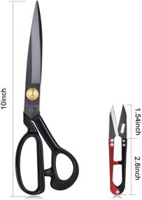 img 3 attached to 🧵 ESHATO 10 Inch High-carbon Steel Sewing Scissors: Comfortable Handle, Sharp Tailor Shears for DIY, Home, and Industrial Use