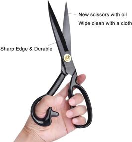 img 2 attached to 🧵 ESHATO 10 Inch High-carbon Steel Sewing Scissors: Comfortable Handle, Sharp Tailor Shears for DIY, Home, and Industrial Use