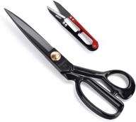 🧵 eshato 10 inch high-carbon steel sewing scissors: comfortable handle, sharp tailor shears for diy, home, and industrial use logo