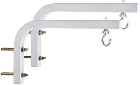 img 4 attached to 🔧 LANTWOO Universal Wall Hanging 11" Projector Screen L-Bracket: Convenient Hook and Screw Mounting Kit for Projector Screens