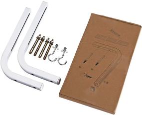 img 3 attached to 🔧 LANTWOO Universal Wall Hanging 11" Projector Screen L-Bracket: Convenient Hook and Screw Mounting Kit for Projector Screens