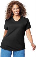 👚 just my size women's plus-size short-sleeve v-neck t-shirt: comfortable and stylish top for curvy ladies logo