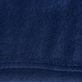 img 3 attached to 🔵 Luxury Dark Blue Fleece Blanket for Twin/Twin X-Large bed size - DII