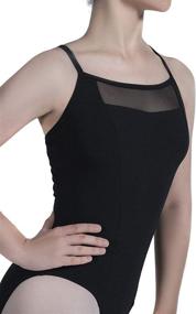 img 2 attached to 🤸 Dance Favourite Black Cross Straps Leotards: Perfect for Women and Girls Gymnastics 01D0171