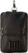 piel leather golf pouch saddle logo
