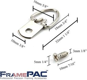 img 2 attached to FramePac D Ring Picture Hangers (100 Pack) - Single Hole D-Ring Hanger with Screws - Ideal for Picture Frames, Mirrors, and Framing Professionals