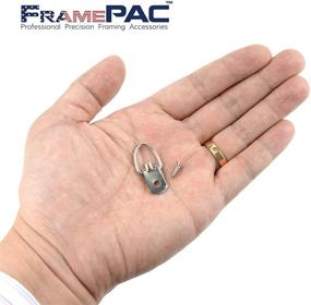 img 3 attached to FramePac D Ring Picture Hangers (100 Pack) - Single Hole D-Ring Hanger with Screws - Ideal for Picture Frames, Mirrors, and Framing Professionals