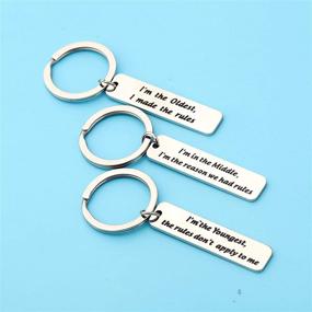 img 2 attached to AKTAP Sibling Keychain - Family Jewelry Gift for Brother or Sister - Sister Gifts