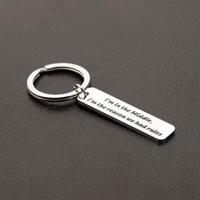 img 1 attached to AKTAP Sibling Keychain - Family Jewelry Gift for Brother or Sister - Sister Gifts