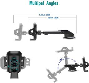 img 2 attached to 📱 TGRINN 2020 Универсальный автомобильный держатель для телефона: окончательное решение для безопасного использования телефонов, включая iPhone 11, XS Max, Galaxy S20 и многое другое!
