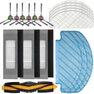 🧹 top-rated replacement parts for ecovacs sweeper accessories ozmo t8 - sweeper replacement kit with 1 main brush, 3 pairs of side brushes, 3 filters/rag, and 5 disposable rags logo