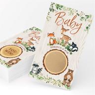 🐾 playful woodland forest animals baby shower game: scratch off fun! logo