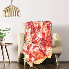 img 2 attached to 🍕 BROSHAN Funny Pizza Baby Wrap Blanket: Soft Plush Swaddle Blankets for Infants, Ideal Gifts for Boys and Girls – Round Food Throw Blanket for Pets