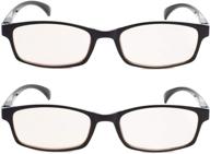 👓 stylish 2 pair design computer reading glasses for women and men logo