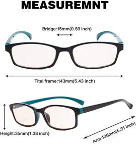 img 1 attached to 👓 Stylish 2 Pair Design Computer Reading Glasses for Women and Men