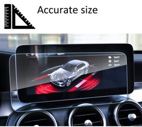 img 1 attached to 📱 Premium Tempered Glass Screen Protector for 2019 2020 Mercedes Benz C/GLC 10.25inch Touch Screen by Flyingchan - Anti Glare Scratch, Shock-resistant, Navigation Protection Accessory (W205,V253)