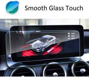 img 3 attached to 📱 Premium Tempered Glass Screen Protector for 2019 2020 Mercedes Benz C/GLC 10.25inch Touch Screen by Flyingchan - Anti Glare Scratch, Shock-resistant, Navigation Protection Accessory (W205,V253)