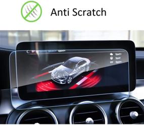 img 2 attached to 📱 Premium Tempered Glass Screen Protector for 2019 2020 Mercedes Benz C/GLC 10.25inch Touch Screen by Flyingchan - Anti Glare Scratch, Shock-resistant, Navigation Protection Accessory (W205,V253)