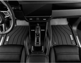 img 2 attached to 🚗 3W Porsche Macan 2014-2020 TPE All Weather Custom Fit Floor Mats - Black