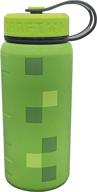 minecraft 24oz vacuum insulated water bottle by zak designs - durable sports bottle with easy grip, keeps drinks cold (24 oz, stainless steel) logo