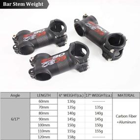 img 4 attached to US Stock EC90 60/70/80/90/100/110/120mm MTB Road Bike Stem - Superlight Strengthen Mountain Bicycle Stems in 3K Carbon Fiber & Aluminum, Fit 31.8mm Handlebar & 28.6mm Fork