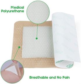 img 4 attached to Silicone Dressing Waterproof Absorbent Foam Emergency