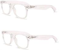 pairs transparent deluxe reading glasses vision care logo