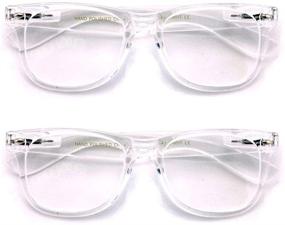 img 1 attached to Pairs Transparent Deluxe Reading Glasses Vision Care