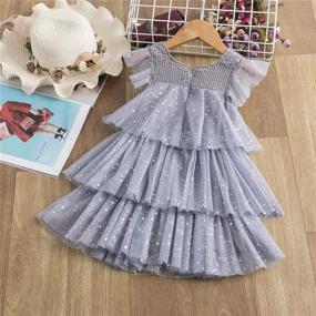 img 3 attached to 👗 TTYAOVO Girls Sleeveless Tulle Flower Princess Party Dresses with Embroidered Lace and Back Bow