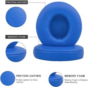img 2 attached to Link Dream Replacement Ear Pads For Beats Solo 2 Solo 3 - Replacement Ear Cushions Memory Foam Earpads Cushion Cover For Solo 2 &Amp