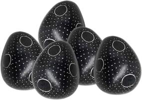 img 3 attached to 🥚 VIE Naturals Soapstone Egg: Elegant Black Dots Design