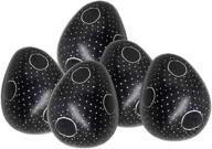 🥚 vie naturals soapstone egg: elegant black dots design логотип