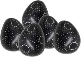 img 4 attached to 🥚 VIE Naturals Soapstone Egg: Elegant Black Dots Design