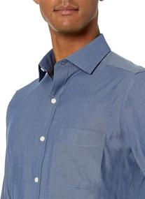 img 2 attached to Non Iron Men's Clothing: Tailored Stretch Poplin Shirts with BUTTONED Design