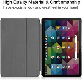 img 1 attached to 🚫 Lenovo Chromebook Duet 10.1-inch Case - Ratesell Lightweight Smart Trifold Stand Microfiber Lining Cover with Auto Wake/Sleep for Lenovo Chromebook Duet 2-in-1 CT-X636F - Don't Touch