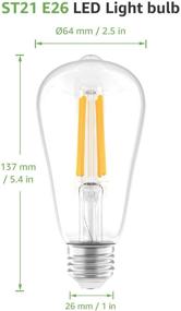 img 1 attached to 💡 Enhance Your Space with Lepro Vintage Filament Dimmable Equivalent Bulb