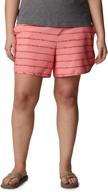 experience utmost comfort with columbia women's pleasant creek stretch short logo