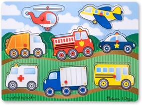 img 4 attached to 🚗 Exploring Endless Adventures: Melissa & Doug VEHICLES Extra Thick Construction Set
