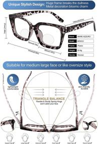 img 1 attached to 👓 Stylish MARE AZZURO Bifocal Reading Glasses: Trendy Oversized Readers in Various Prescription Strengths for Women