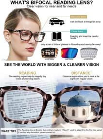 img 3 attached to 👓 Stylish MARE AZZURO Bifocal Reading Glasses: Trendy Oversized Readers in Various Prescription Strengths for Women