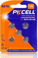 5-count lr1130 watch batteries lr66 389 button coin cell – ag10 1.5v alkaline battery logo