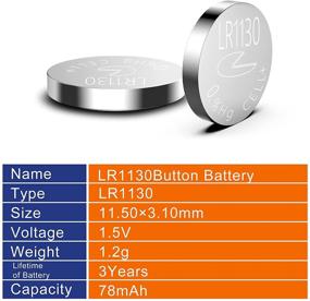 img 2 attached to 5 штук батареек для часов LR1130 LR66 389 Button Coin Cell – AG10 1.5V Алкалиновая батарея