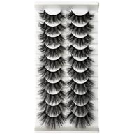 geeneiya 20mm mink lashes - fluffy & dramatic false eyelashes bulk 🔥 pack with 10 pairs, thick & long 6d volume faux mink eye lashes logo