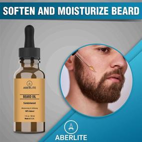 img 3 attached to Aberlite Beard Growth Oil & Conditioner for Men - Softens and Hydrates Facial Hair