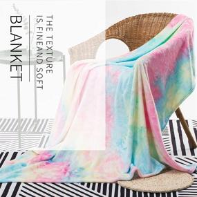 img 3 attached to 🌈 Rainbow Super Soft Fuzzy Light Weight Luxurious Cozy Warm Microfiber Throw Blanket - 50 × 60 Inches, Perfect for Couch, Sofa, Bed, Chair