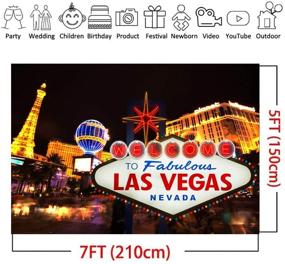 img 2 attached to 🎰 Las Vegas Photography Backdrop City Billboard Casino Night 7x5ft Photo Background Vinyl Studio Booth Props - Art Studio Welcome Scenery Party Decorations