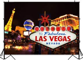 img 3 attached to 🎰 Las Vegas Photography Backdrop City Billboard Casino Night 7x5ft Photo Background Vinyl Studio Booth Props - Art Studio Welcome Scenery Party Decorations