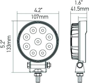 img 1 attached to HELLA 357101002 ValueFit Round Worklight