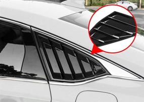 img 2 attached to YUZHONGTIAN For Honda Accord 2018 2019 2020 2021 Window Scoop Louvers Cover ABS 2PCS (Carbon Fiber Style)